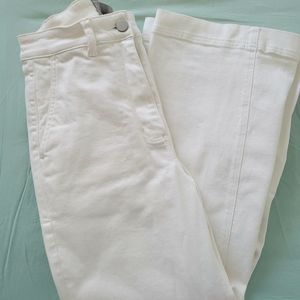 Everlane Bone White Wide Leg Crop pants
